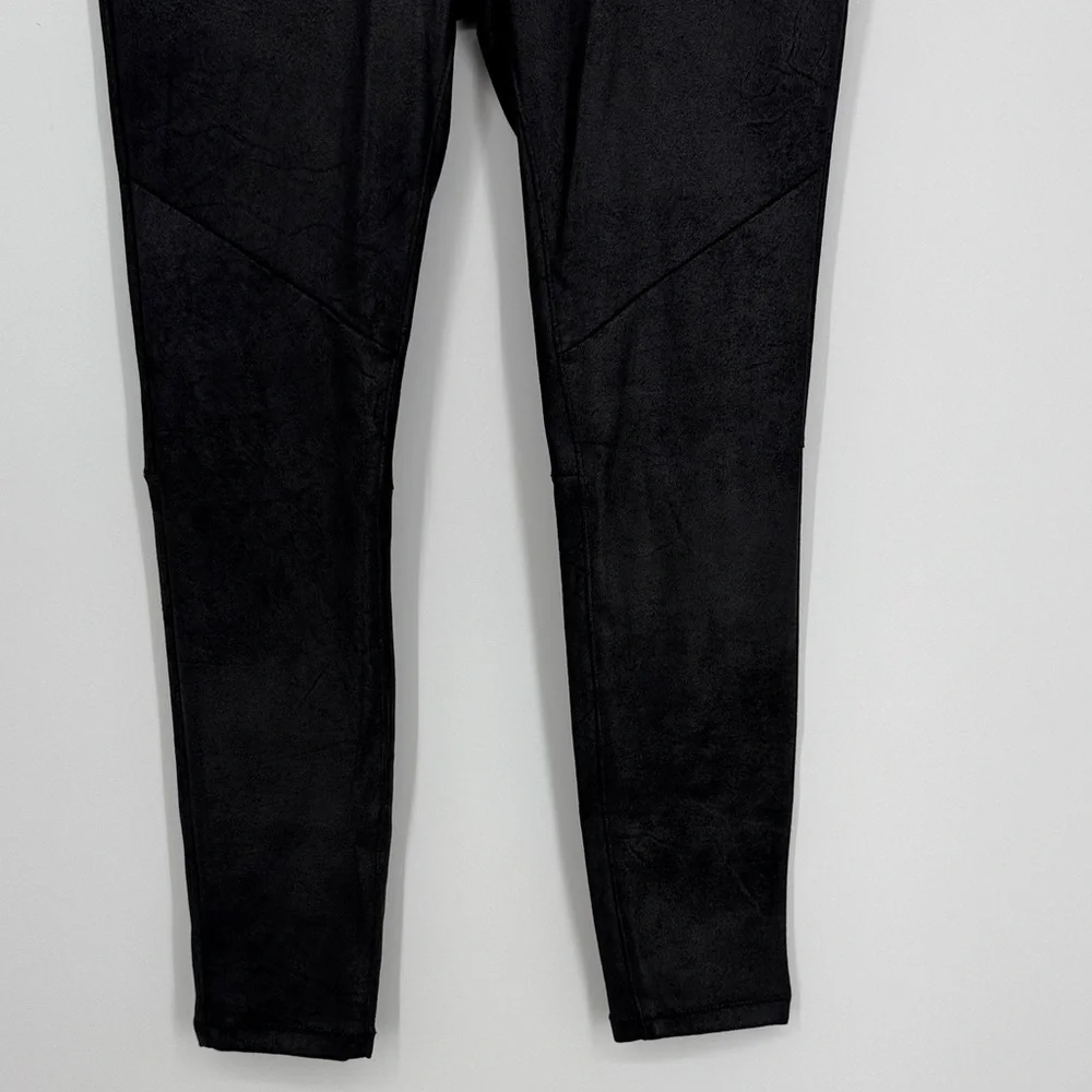 Free People Midnight vegan suede skinny leggings in black size 6